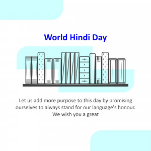 World Hindi Day Celebration Marketing Image For Instagram