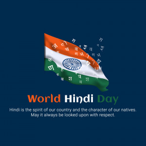 World Hindi Day Celebration Poster For Threads