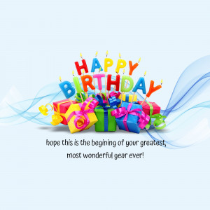 Happy Birthday Wishes With Gifts And Candles Creative Design For Pinterest