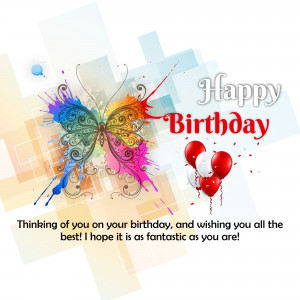 Colorful Birthday Butterfly Advertisement For Pinterest