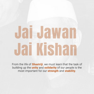 Jai Jawan Jai Kisan - Lal Bahadur Shastri Banner For X