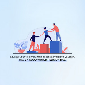 World Religion Day - Helping Hands Creative Design For WhatsApp