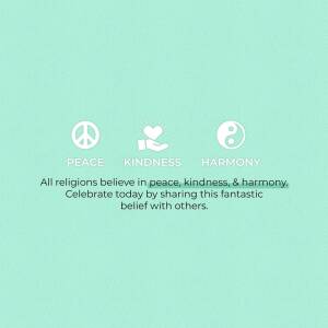 Peace, Kindness, And Harmony Business Poster For Threads