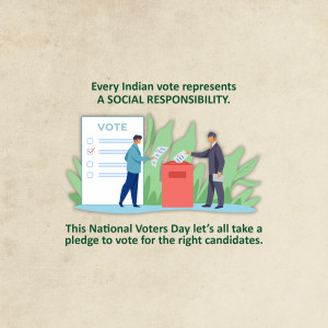 National Voters Day - Every Vote Counts Graphic For Pinterest