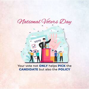National Voters Day Illustration Promotional Banner For Pinterest