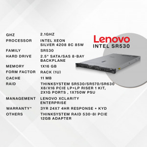 Lenovo ThinkSystem SR530 Server with specifications