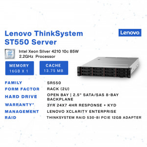 Lenovo ThinkSystem ST550 Server - Rackmount Server