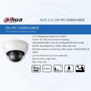 Dahua DH-IPC-HDBW1480E 4MP IR Mini-Dome Network Camera Promotional Banner For WhatsApp