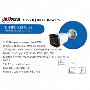 Dahua DH-IPC-B2B40-ZS Network Camera Design For Google Business Profile
