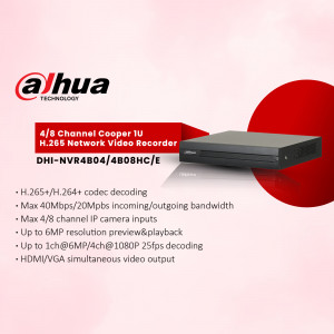 Dahua H.265 Network Video Recorder DHI-NVR4B04/4B08HC/E