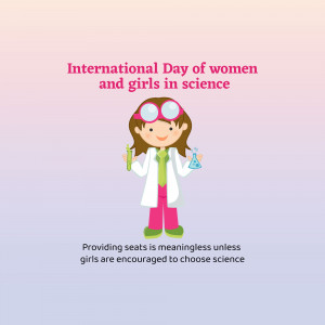 International Day Of Women And Girls In Science Marketing Image For WhatsApp