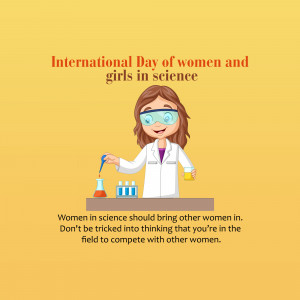 International Day Of Women And Girls In Science Marketing Image For Instagram