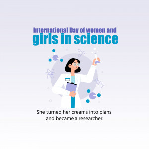 International Day Of Women And Girls In Science Artwork For WhatsApp