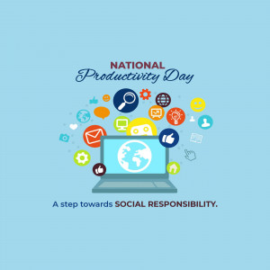 National Productivity Day - Digital Focus Poster For Facebook