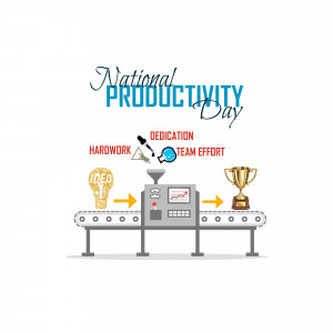 National Productivity Day Illustration Advertisement For WhatsApp