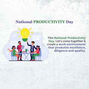 National Productivity Day Illustration Post For Twitter