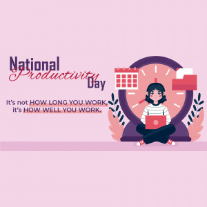 National Productivity Day Illustration Advertisement For Telegram