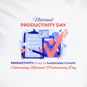 National Productivity Day Illustration Business Poster For X