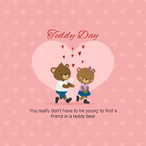 Teddy Day Wishes Flyer For Google Business Profile