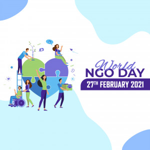 World NGO Day 2025 - Celebrating Collaboration Poster For Instagram