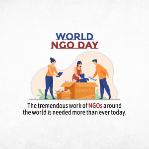 World NGO Day Illustration Artwork For Telegram