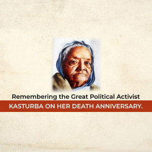 Remembering Kasturba Gandhi Poster For Pinterest