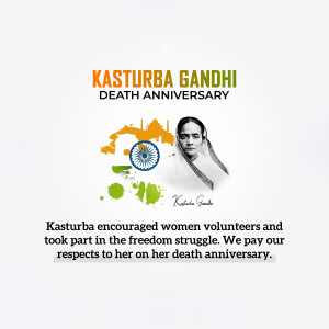 Kasturba Gandhi Death Anniversary Branding Post For Threads