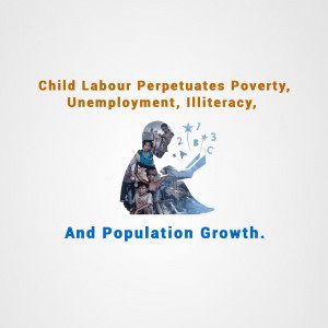 Image depicting the negative consequences of child labor on society.