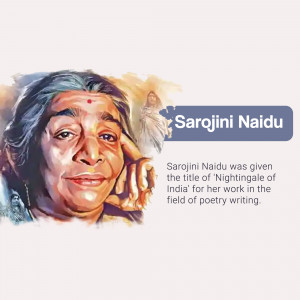 Sarojini Naidu - The Nightingale Of India Graphic For Instagram