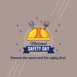 National Safety Day Illustration Graphic For X