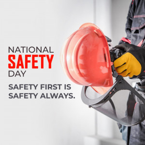 National Safety Day - Safety First Template For LinkedIn