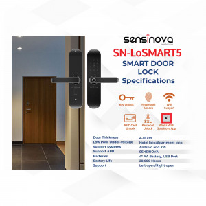 SensiNova SN-LoSMART5 Smart Door Lock with specifications