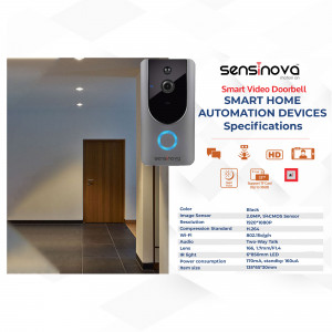Sensinova Smart Video Doorbell with specifications