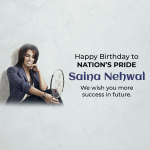 Happy Birthday Saina Nehwal Advertisement For LinkedIn