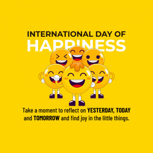International Day Of Happiness Social Media Post For Twitter