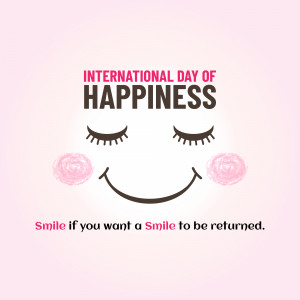 International Day Of Happiness Banner For WhatsApp