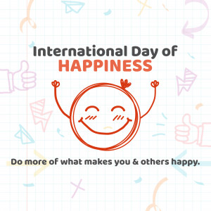 International Day Of Happiness Artwork For Telegram