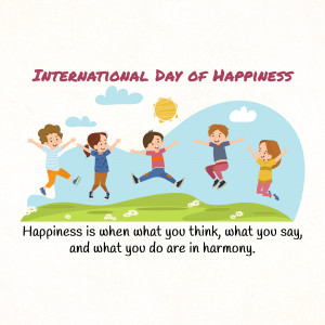 International Day Of Happiness Poster For WhatsApp