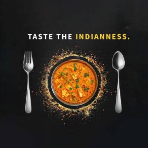 Taste The Indianness - Paneer Curry Poster For WhatsApp