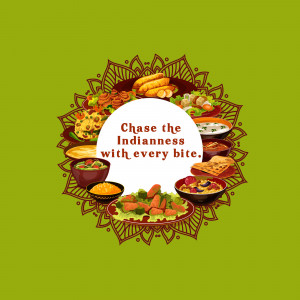 Chase The Indianness With Every Bite Template For Twitter