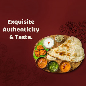 Exquisite Indian Thali Social Media Post For X