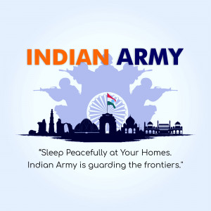 Indian Army tribute with national symbols