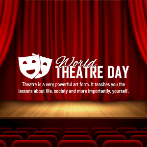 World Theatre Day Celebration Promotional Banner For Threads
