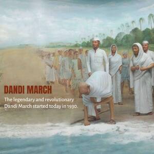 Dandi March - A Historical Moment Promotional Banner For Threads