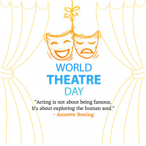 World Theatre Day Illustration Banner For Twitter