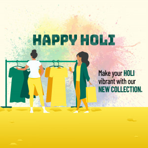 Happy Holi Fashion Sale Design For Google Business Profile