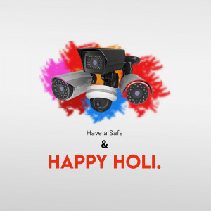 Holi Security Wishes Promotional Banner For Google Business Profile