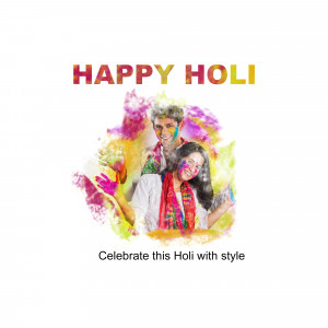 Happy Holi Celebration Creative Design For LinkedIn
