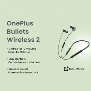OnePlus Bullets Wireless 2 - Product Advertisement Social Media Post For LinkedIn