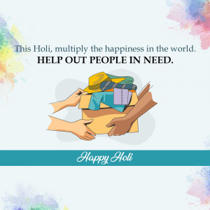 Holi Charity Drive Post For Threads